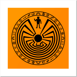 Man in the Maze [black] Posters and Art